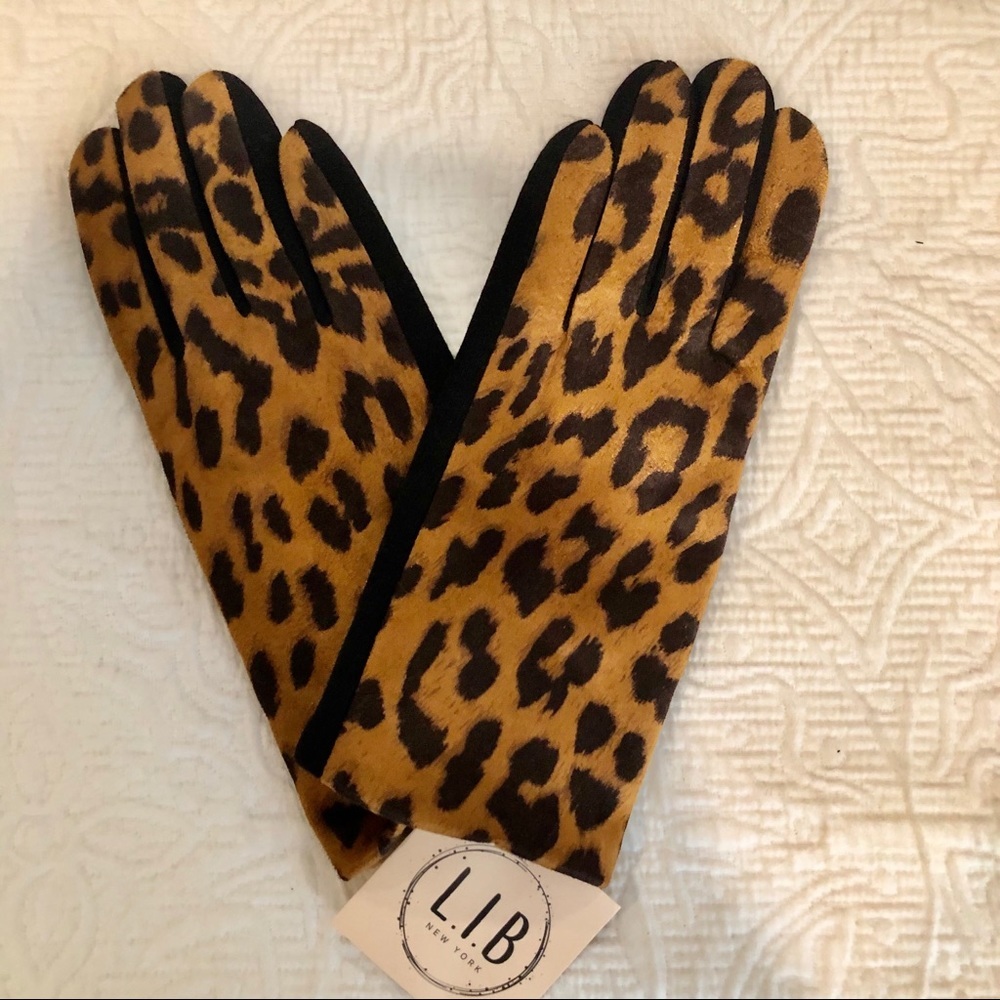 Leopard Print Smartphone Touch Fashion Gloves